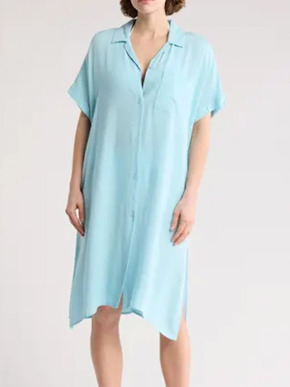Nordstrom Rack Beach Cover-Up Tunic Size Small Blue Aqua